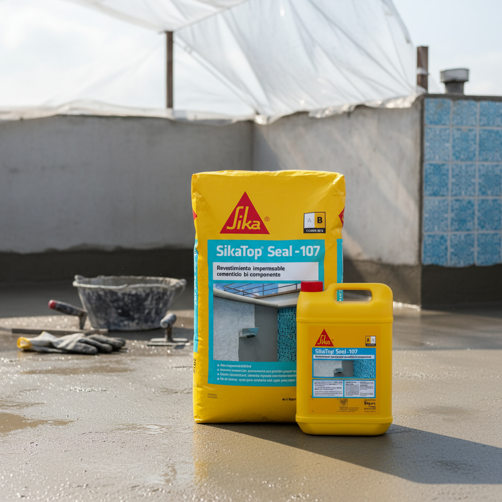 Sika Top Seal 107 Revestimiento Impermeable X 25kg A+b - Imagen 3