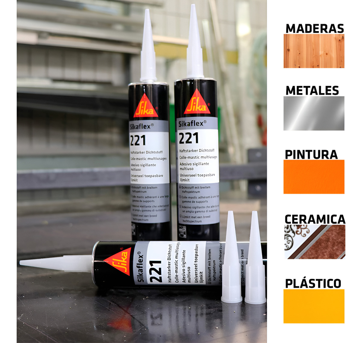 Sikaflex 221 Gris - Imagen 3