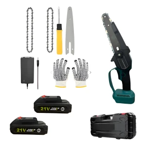 Mini Motosierra 21v 6 Pulgadas Con 2 Baterias Maletin