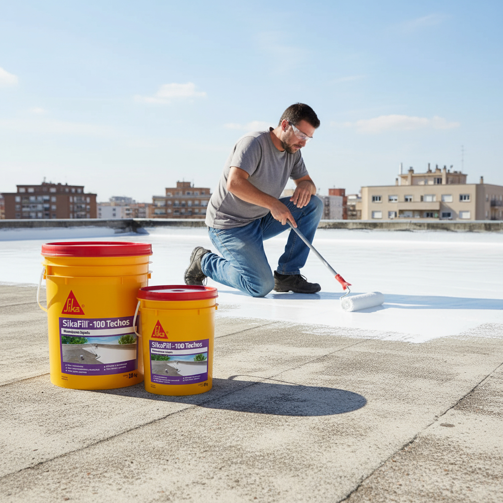 Membrana Líquida Sikafill 100 Techos 20+4kg Color E-gratis - Imagen 10