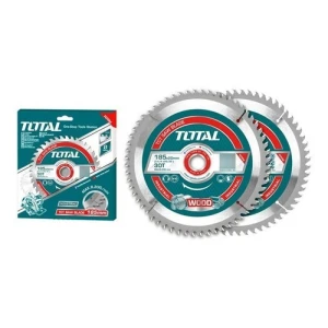 Set De 2 Discos Corte Madera Total Para Sierra Circular, 7.1/4'' 185mm, Eje 20mm, 30 Dientes - Tac231410