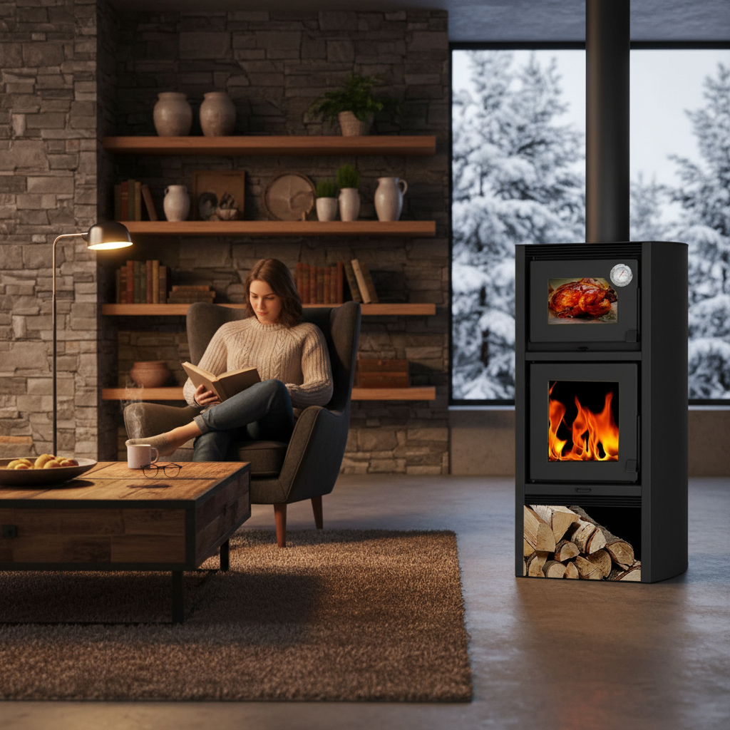 Calefactor Horno Doble Combustion Metavila Lyon 110mt2 Elsue - Imagen 3