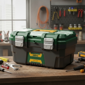 Caja Plastica De Herramientas 19 Broche Metalico Jadever