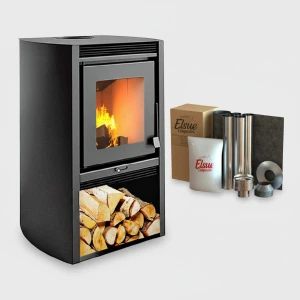 Calefactor Ecológico Leña Doble Combustión 690gf + Kit Caño