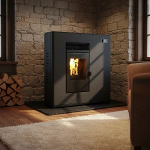 Calefactor Estufa Pellet 110m2 Canalizable 2 Zona Mas 1 Warm