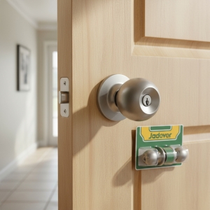 Pomo Pestillo Picaporte Plateado Con Llave Jadever