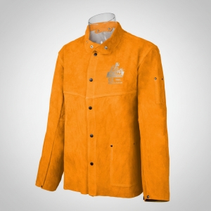 Chaqueta Camisa Cuero Para Soldador Total Protección Talle L