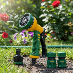 Puntero Pistola Riego 9 Posiciones Jadever Con Set De Acople