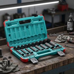 Juego De 20 Dados De Impacto Total Encastre 1/2'' En Maletín