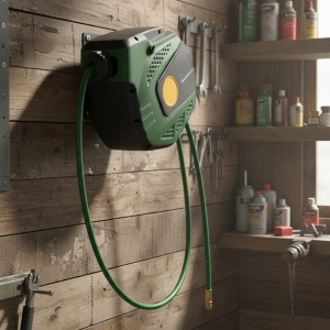 Manguera De Aire 14m Carrete Bloqueo Retráctil 1/4 Jadever