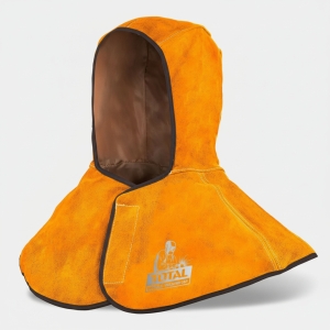 Capucha Para Soldador Cuero Total Alta Protección Cabeza