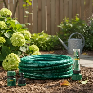 Kit Manguera Riego Acoples Pistola 3 Funciones 1/2 10-15-20m