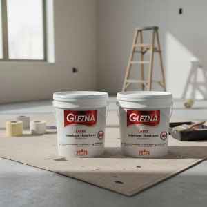 Pintura Glezna Latex 18 + 18l Interior Exterior Antihongos