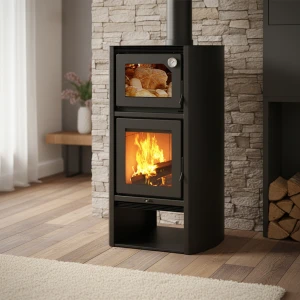 Calefactor A Leña Con Horno 1490gf + Kit Techo + Kit Pared