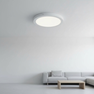 Panel Led Plafón 18w Foco Sobrepuesto Redondo Luz Fría Techo