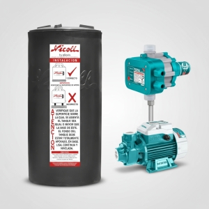 Kit Tanque 200lts + Bomba Agua Periferica  1/2  Hp + Automático
