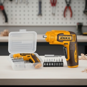 Atornillador Ingco A Bateria 4nm 4v + Accesorios En Valija