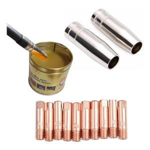 Kit Consumible Mig Mag Pasta Soldar Tobera Puntero 0.8 O 1mm