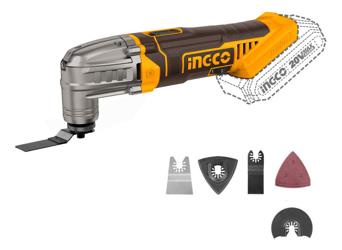 Multifuncional Multi Tool Oscilante Inalámbrica 20v Ingco