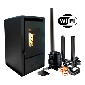 Calefactor Estufa Pellet 7,5 Kw Warm 75m2 C/kit + Aspiradora
