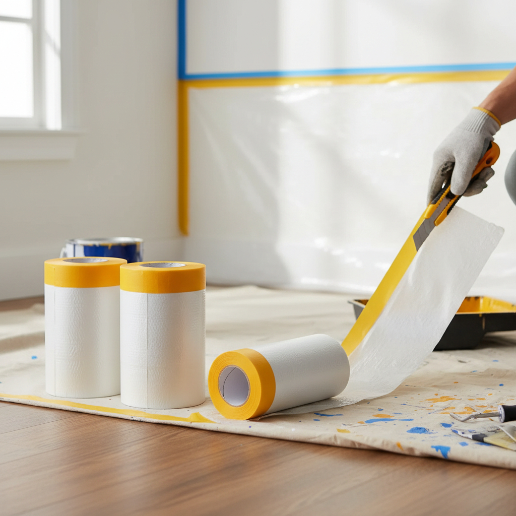 Nylon De Enmascarar Con Cinta 55cm O 110cm De Ancho X25m - Imagen 6