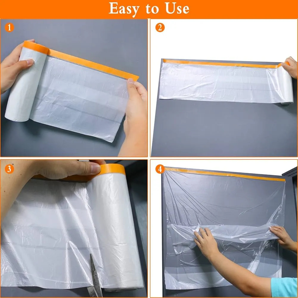 Nylon De Enmascarar Con Cinta 55cm O 110cm De Ancho X25m - Imagen 3