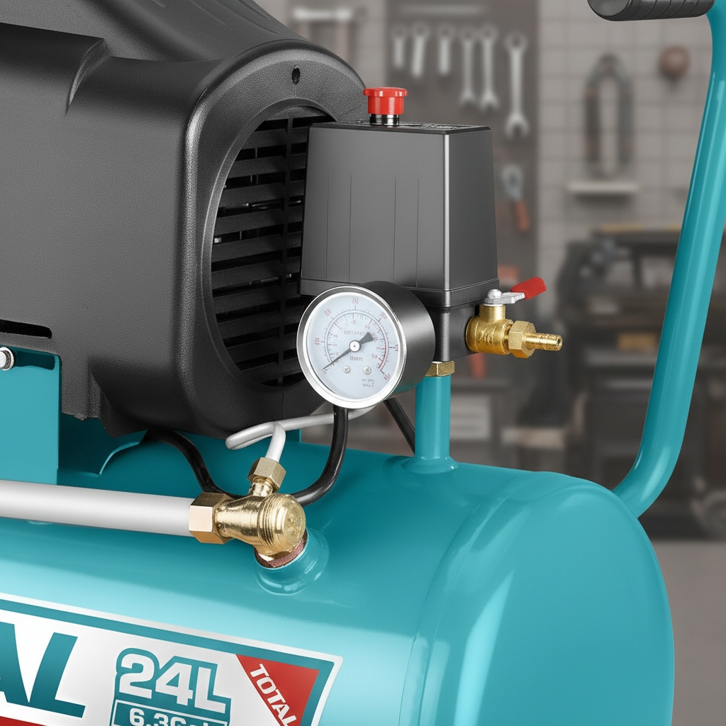 Compresor 24l 2hp Total - Imagen 5