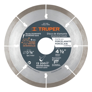 Disco Diamante 4.5'' Corte Porcelanato Azulejo Truper 15196