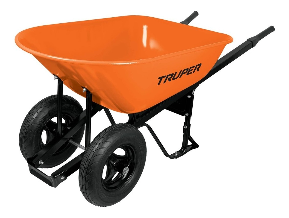 Carretilla Doble Truper Inflable Reforzada 118l Car-82