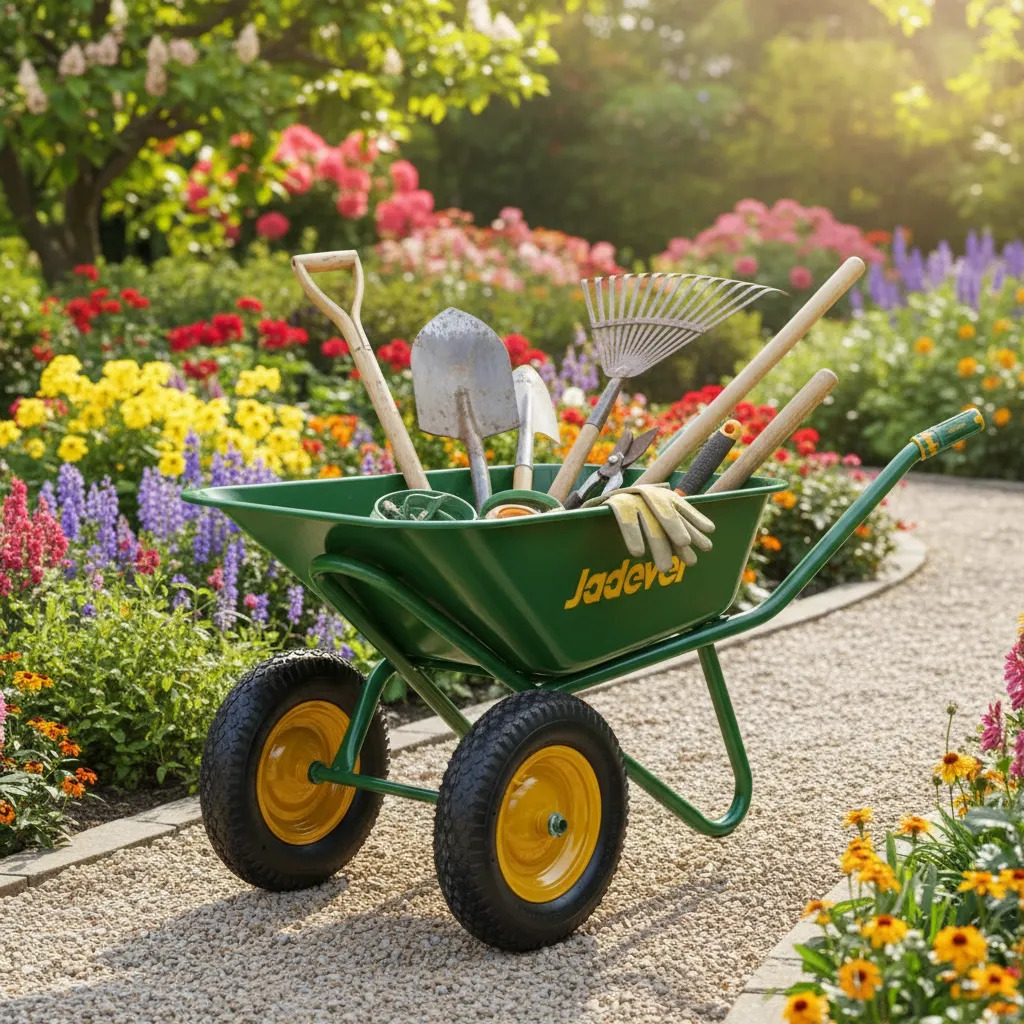 Carretilla Albañil Doble Rueda Neumatica 150kg 90lts Jadever - Imagen 3