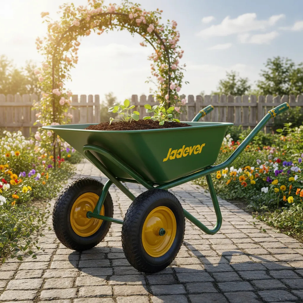 Carretilla Albañil Doble Rueda Neumatica 150kg 90lts Jadever