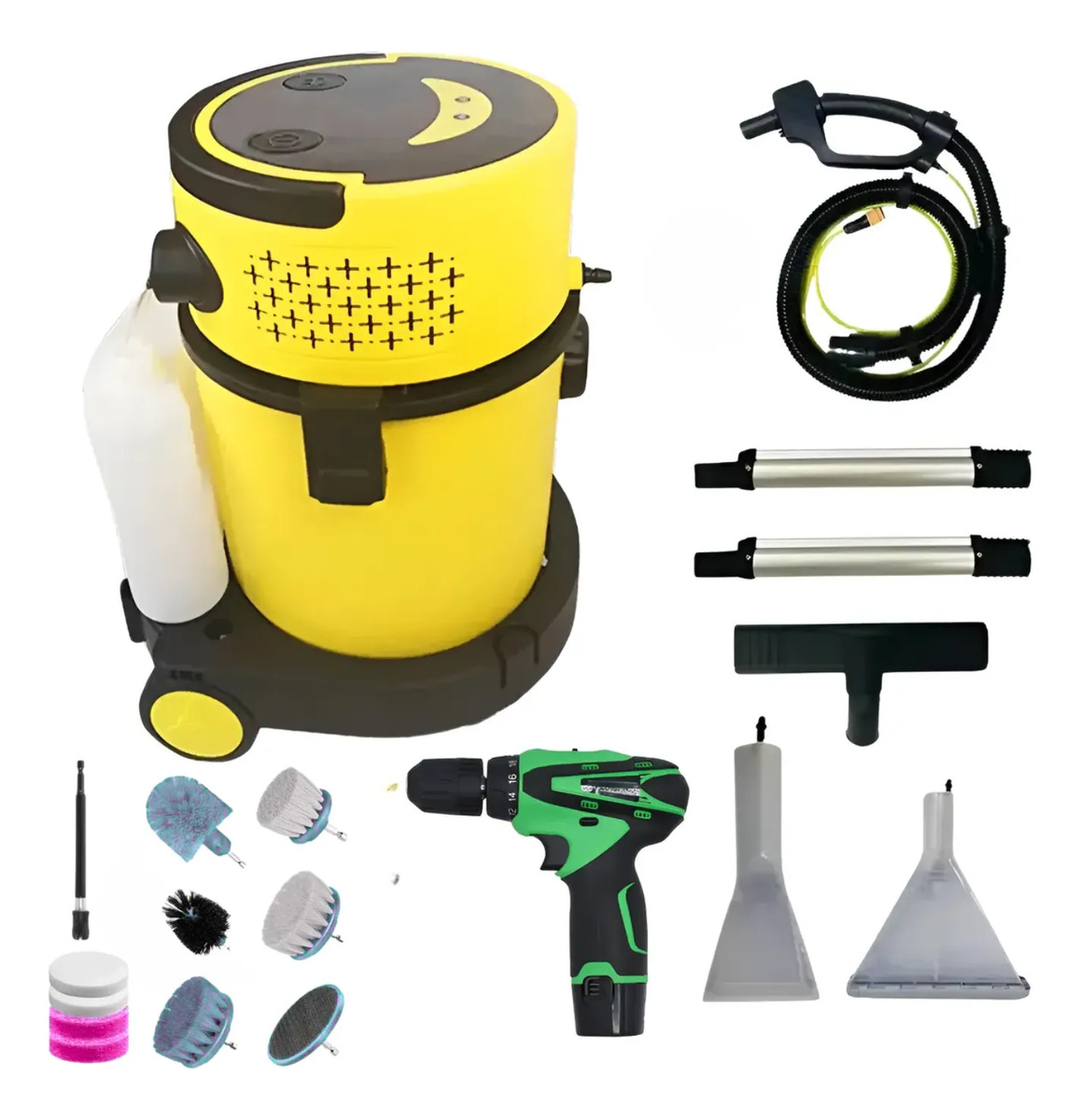 Combo Lava Tapizados Alfombras 1200w 4en1 Atornilladora 12v