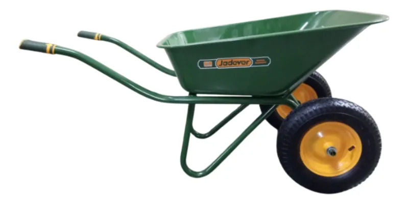 Carretilla Albañil Doble Rueda Neumatica 150kg 90lts Jadever - Imagen 7