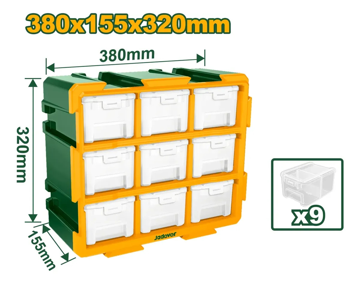 Set Organizador 9 Gavetas Transparentes Jadever - Imagen 2