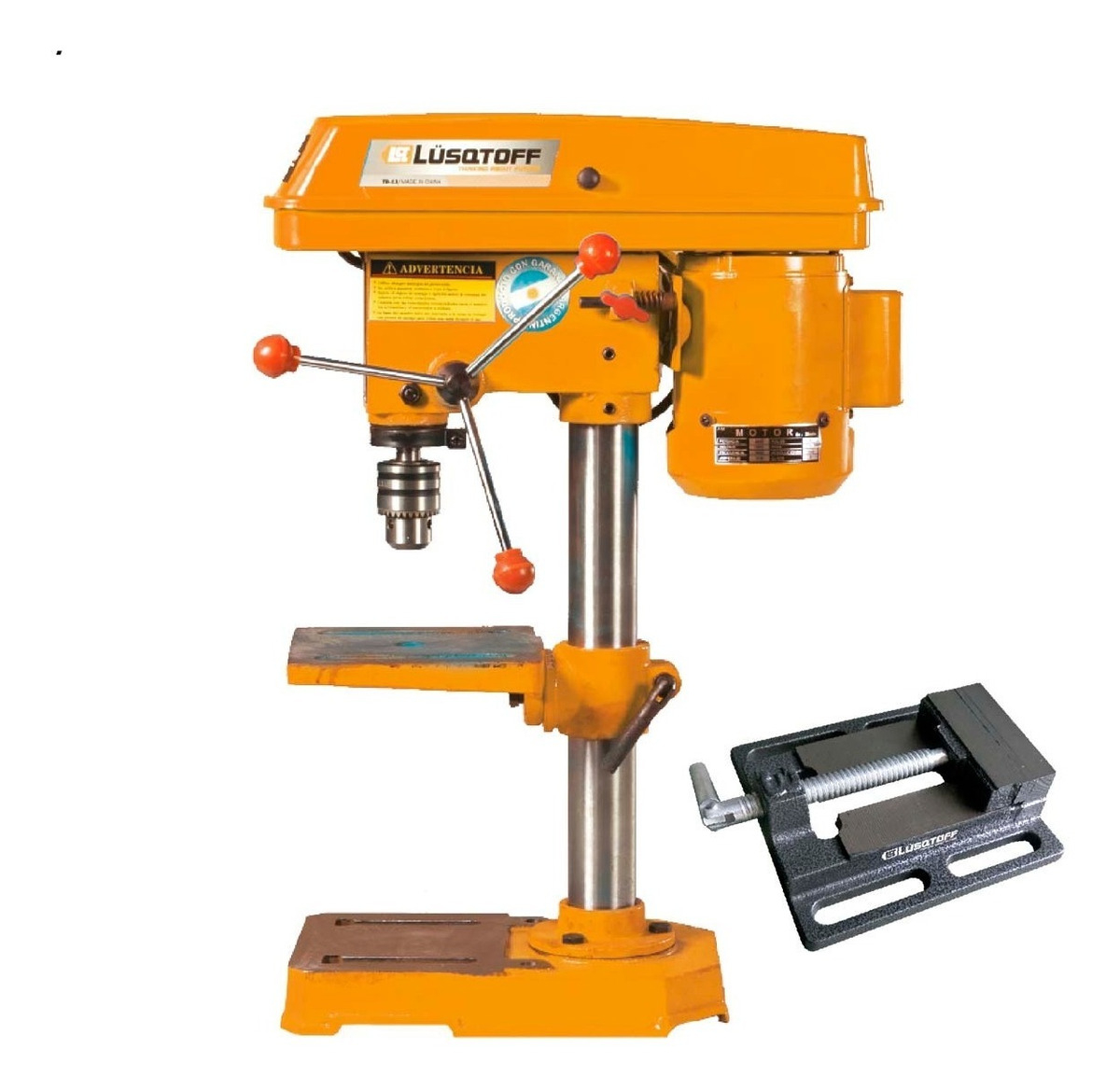 Taladro De Banco 13mm 250w 5vel Con Morsa Lusqtoff Tb-13