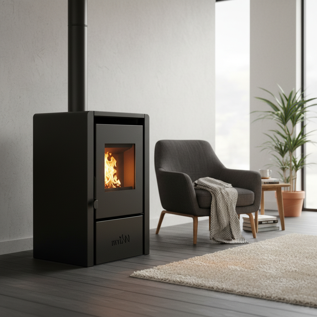 Calefactor Estufa Pellet 7,5 Kw Warm 75m2 C/kit + Aspiradora - Imagen 2