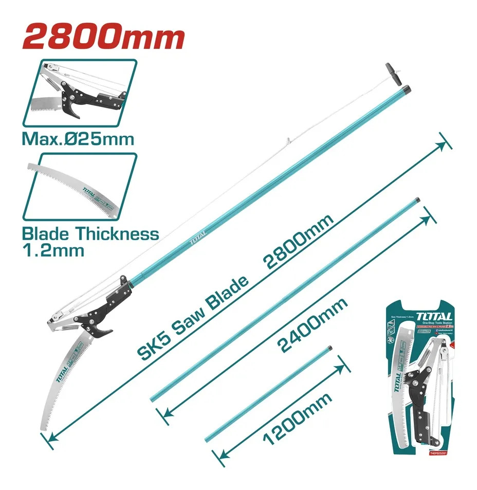 Sierra Tijera Serrucho De Poda Total Extensible 2.80 Altura - Imagen 3