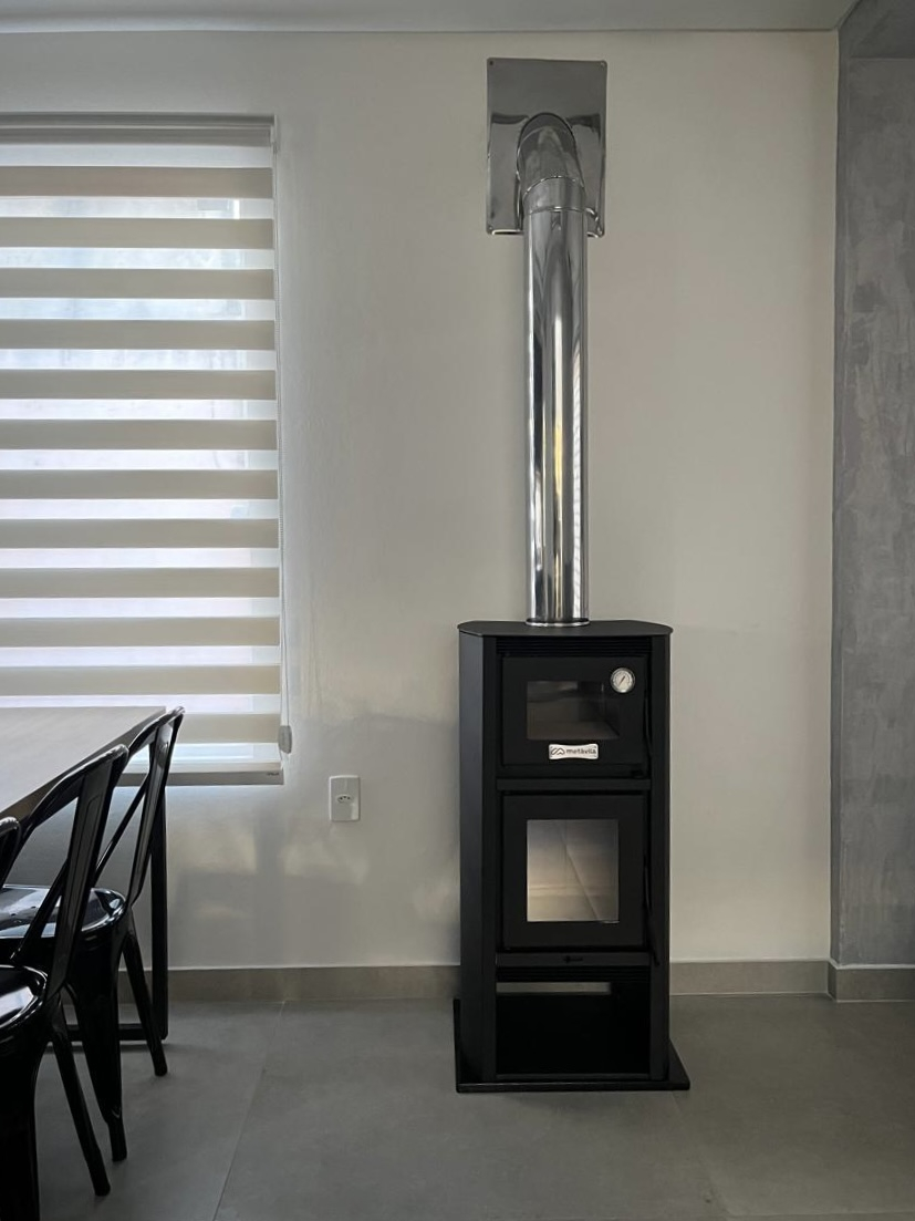 Calefactor Ecologico Leña Con Horno 1490gf + Kit Techo - Imagen 7