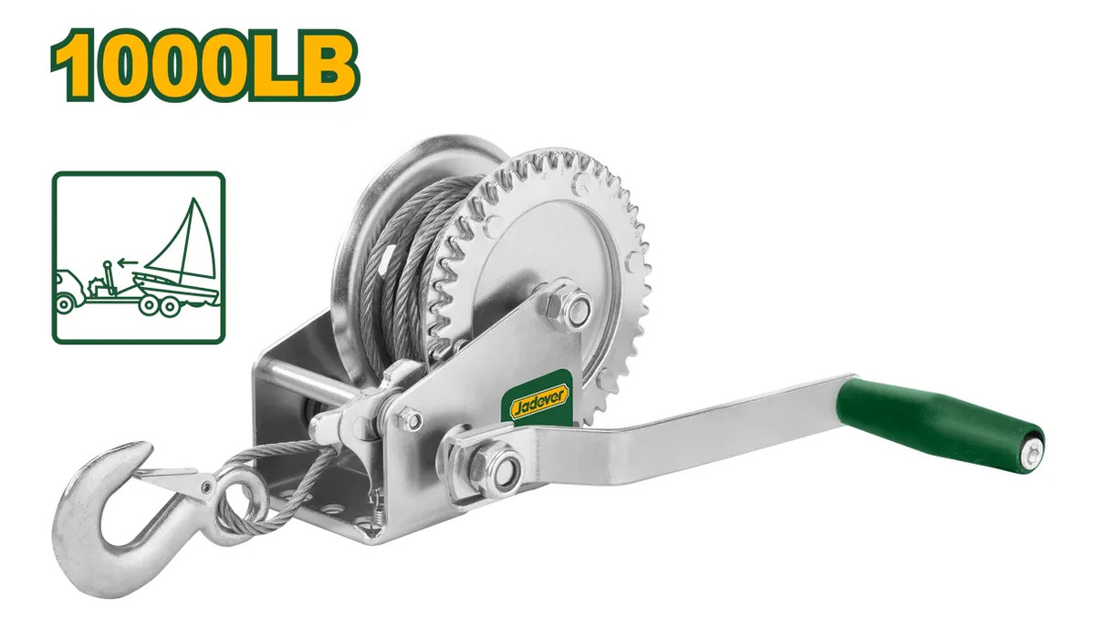 Malacate Aparejo Manija Remolque Linga 8 Mts 460 Kg Jadever - Imagen 2