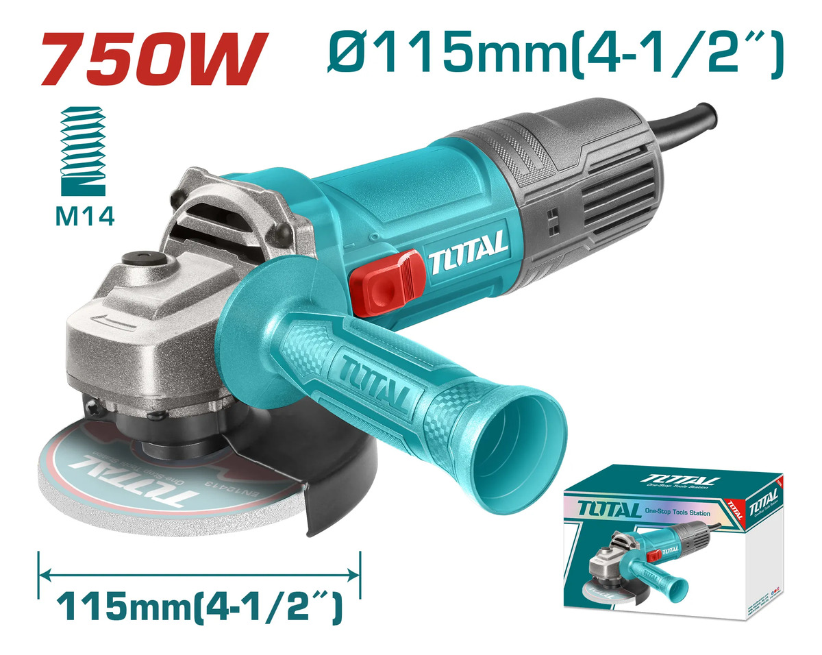 Amoladora Angular 750w 4 1/2 Total Industrial Tg10711556 - Imagen 2