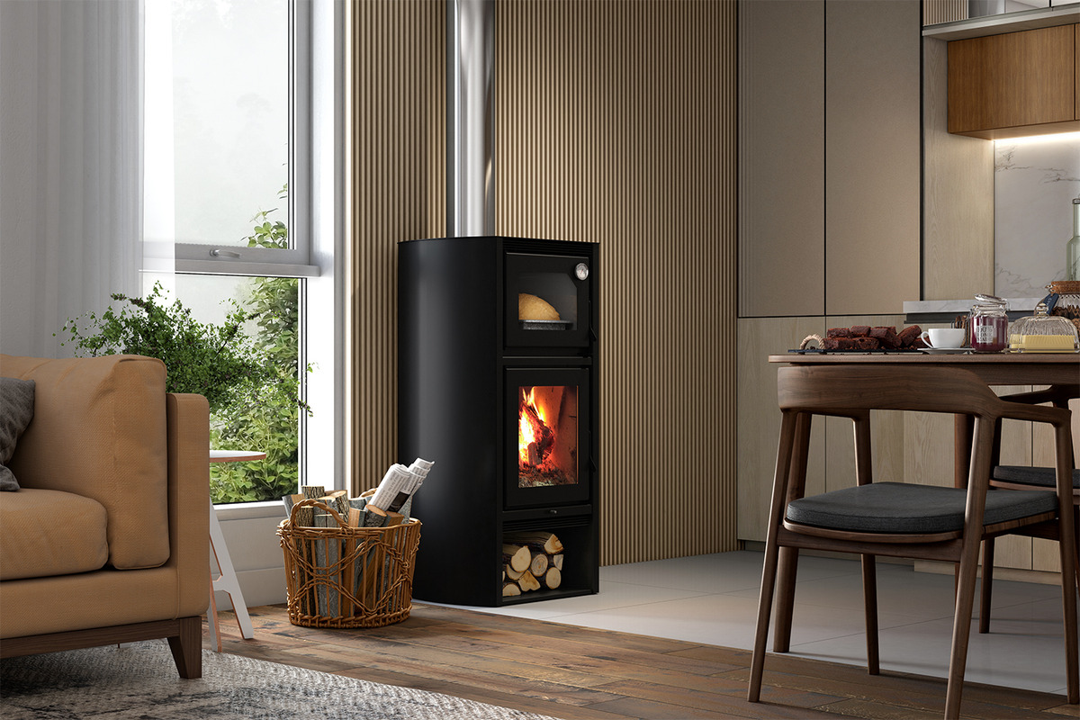 Calefactor Ecologico Leña Con Horno 1490gf + Kit Techo - Imagen 2