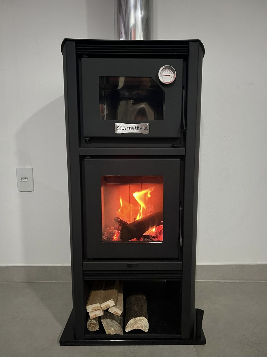 Calefactor Ecologico Leña Con Horno 1490gf + Kit Techo - Imagen 6