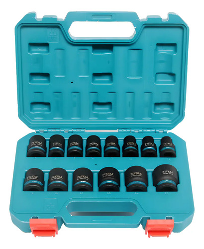 Set Tubos De Impacto Total Bocallaves Cortos 1/2'' 14 Piezas