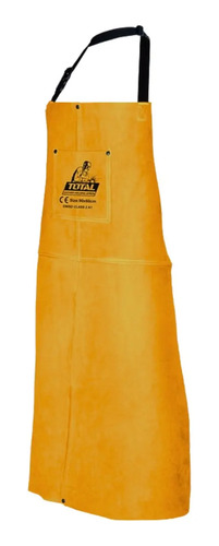 Delantal De Cuero Naranja 90x60cm Para Soldador Total