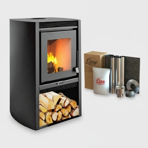 Calefactor Ecológico Leña Doble Combustión 690gf + Kit Caño