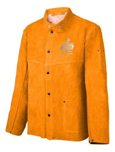 Chaqueta Camisa Cuero Para Soldador Total Protección Talle L - Imagen 6