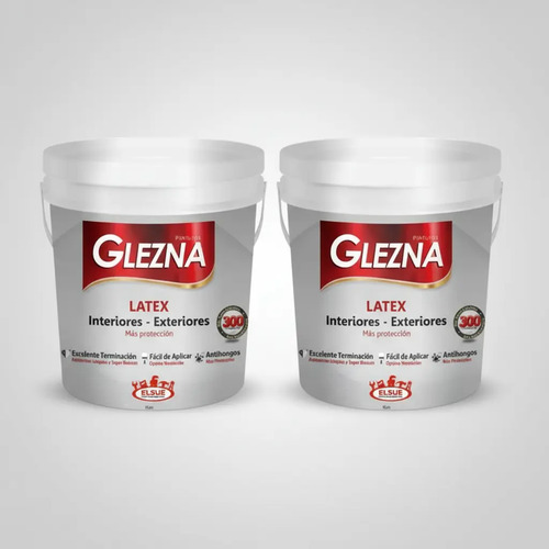 Pintura Glezna Latex 18 + 18l Interior Exterior Antihongos - Imagen 2