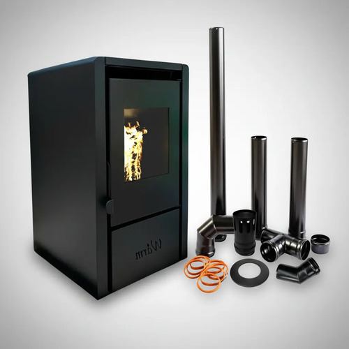 Calefactor Estufa Pellet 7.5kw 75m2 Warm Kit Caños Incluido - Imagen 10