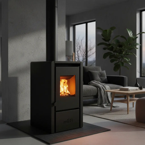 Calefactor Estufa Pellet 7.5kw 75m2 Warm Kit Caños Incluido - Imagen 5