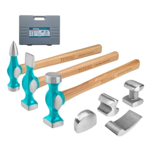 Juego Martillos Desabolladores Chapista 7 Pcs Total Tbafo712